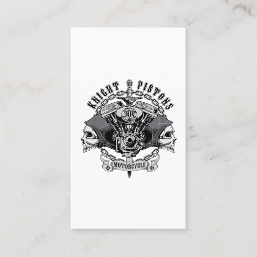 knight pistons motorcycle visitekaartje (Voorkant)