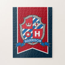 Knight prince crest gepersonaliseerde arend rood b