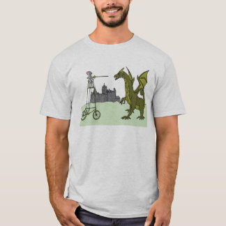 Knight Riding a Tall Bike Sting A Dragon T-shirt