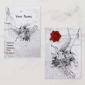 KNIGHT RITING ON PEGASUS MONOGRAM PEGASUS VISITEKAARTJE (Voorkant / Achterkant)