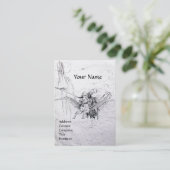 KNIGHT RITING ON PEGASUS MONOGRAM PEGASUS VISITEKAARTJE (Staand voorkant)