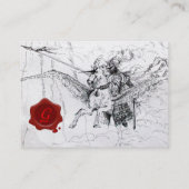 KNIGHT RITING ON PEGASUS MONOGRAM PEGASUS VISITEKAARTJE (Achterkant)