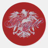 Knight Ronde Sticker (Voorkant)