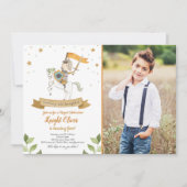 Knight Royal Medieval Boy Birthday Invitation Kaart (Voorkant)