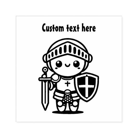 Knight Rubberstempel (Afrduk)