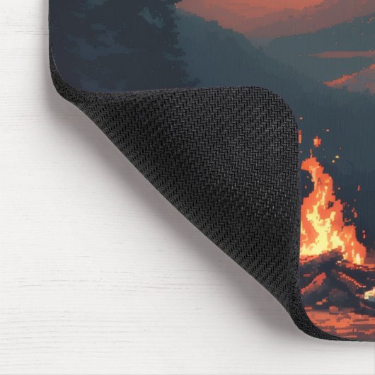 Knight’s Rest by the Fire – Epic Fantasy Mouse Pad Muismat (Hoek)