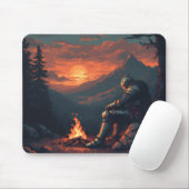 Knight’s Rest by the Fire – Epic Fantasy Mouse Pad Muismat (Met muis)