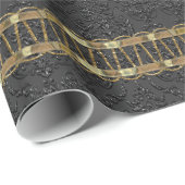 Knight Scallop Damask Elegant Cadeaupapier (Rol Hoek)