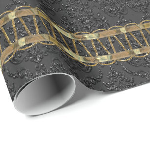 Knight Scallop Damask Elegant Cadeaupapier