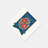 Knight shield 5e verjaardag medieval party napkins servet (Hoek)