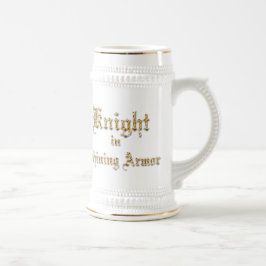 Knight Shining Armor Gold Kijk Tekst Bierpul