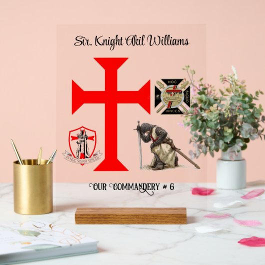Knight Templar Acryl Bord (Huwelijk)