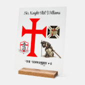 Knight Templar Acryl Bord (Hoek)
