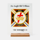 Knight Templar Acryl Bord (Voorkant)