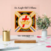 Knight Templar Acryl Bord (Huwelijk)