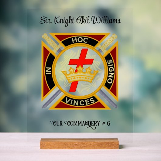 Knight Templar Acryl Bord (Neutraal)