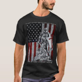 Knight Templar American Flag Crusader T-shirt (Voorkant)