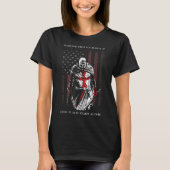 Knight Templar  Amerikaanse vlag Crusader War T-shirt (Voorkant)