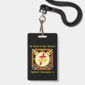 Knight Templar Badge (Achterkant met lanyard)
