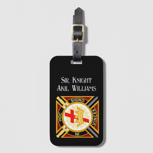 Knight Templar Bagagelabel (Voorkant (verticaal))