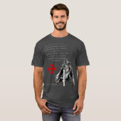 Knight Templar Christelijk Religieuze Oath Tshirt (Voorkant volledig)