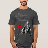 Knight Templar Christelijk Religieuze Oath Tshirt (Voorkant)