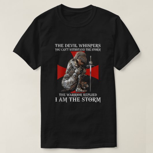 Knight Templar Christelijke vrouwen die aankomen v T-shirt (Design voorkant)