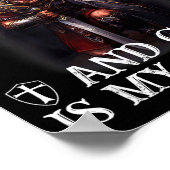 Knight Templar Christian Warrior Dna God Is My Fat Poster (Hoek)