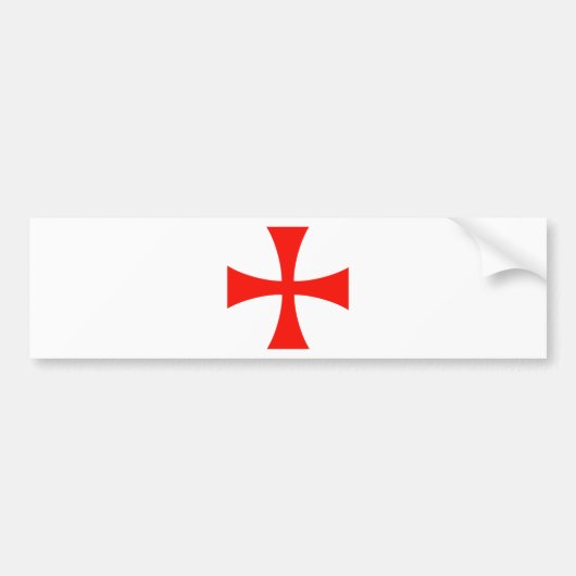 Knight_Templar_Cross Bumpersticker (Voorkant)