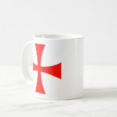 Knight Templar Cross Red Koffiemok (Voorkant links)
