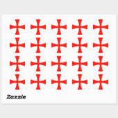 Knight_Templar_Cross Ronde Sticker (Vel)
