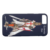 knight templar crusader iPhone 7 hoesje cover (Achterkant (Horizontaal))
