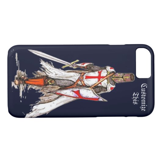 knight templar crusader iPhone 7 hoesje cover (Achterkant (Horizontaal))