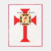 Knight Templar Fleece Deken (Voorkant)