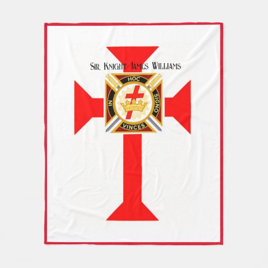 Knight Templar Fleece Deken (Voorkant)