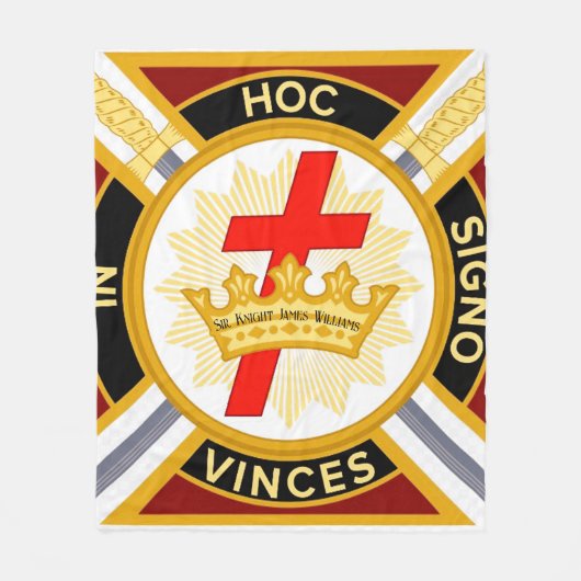Knight Templar Fleece Deken (Voorkant)