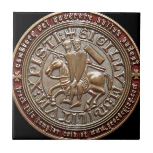 KNIGHT TEMPLAR GEO COIN TEGELTJE (Voorkant)