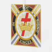 Knight Templar Glas Ornament (Voorkant links)