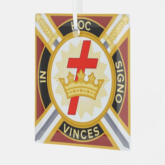 Knight Templar Glas Ornament (Voorkant links)