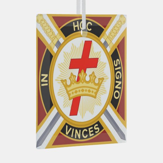 Knight Templar Glas Ornament (Voorkant Rechts)