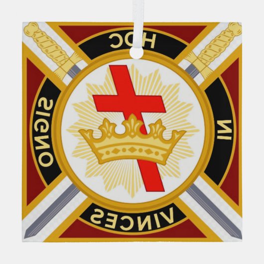 Knight Templar Glas Ornament (Achterkant)