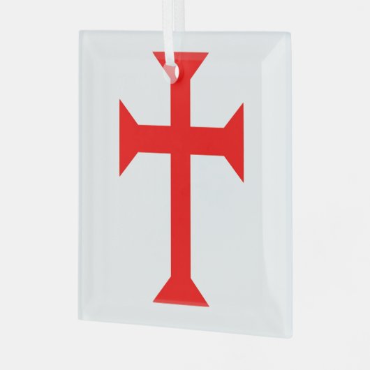 Knight Templar Glas Ornament (Voorkant links)
