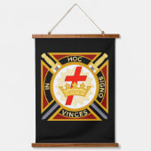 Knight Templar Hanging Tapestry Hangend Wandkleed (Voorkant)