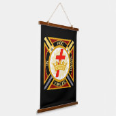 Knight Templar Hanging Tapestry Hangend Wandkleed (Gebogen)