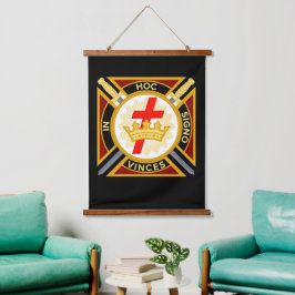 Knight Templar Hanging Tapestry Hangend Wandkleed