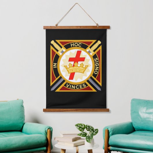 Knight Templar Hanging Tapestry Hangend Wandkleed (Woonkamer)