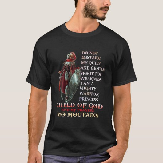 Knight Templar, ik ben een kind van God, een aanha T-shirt (Voorkant)
