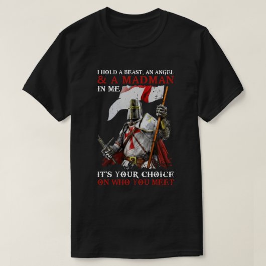 Knight Templar, ik hou een beest, een engel en een T-shirt (Design voorkant)