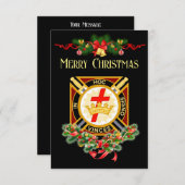 Knight Templar kerstkaart Aankondiging (Voorkant / Achterkant)