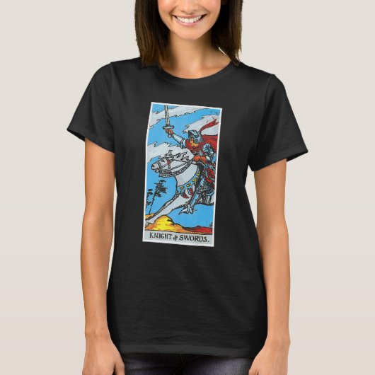 Knight Templar Knight Of Swords Occult Tarot Card  T-shirt (Voorkant)